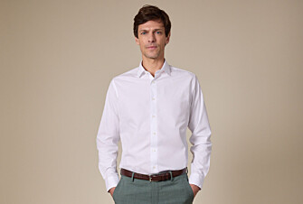 Camisa de popelina de algodón blanca - Cuello francés - LOUIS CLASSIC