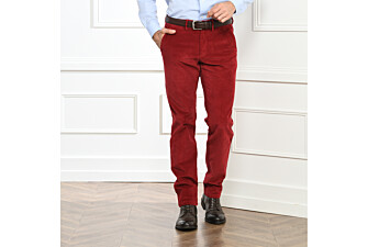 Pantalón chino de pana para hombre Rojo granate - NORMAN