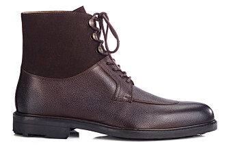 Botas Hombre en Cuero Chocolate granulado - KENT HIGH GOMME COUNTRY