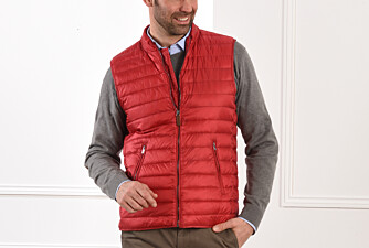 Chaqueta de plumas sin mangas para hombre Rojo - NIELS
