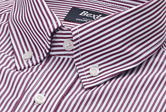 Camisa de popelina para hombre – Cuadros Burdeos y Blanco - MARLON