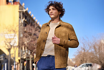 Chaqueta de cuero para hombre Tabaco - FAUSTIN
