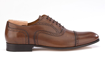 Zapatos Oxford para hombre Suela de piel castaña patinada - ALLINGTON