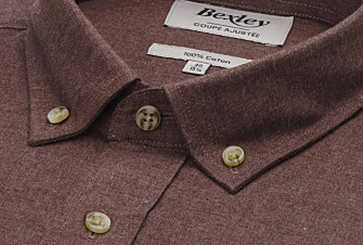 Camisa de hombre en Franela Marrón moca - ALEXANDER