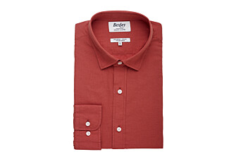 Camisa lisa de lino de algodón Ocre - SILBERT