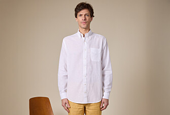 Camisa Blanca chambray de algodón/lino  - COLTEN