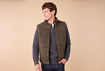 Chaqueta de cuero gamuza para hombre Caqui - NIKLAS