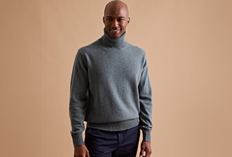 Jersey de lana con cuello alto para hombre Verde moteado - KENNERIC