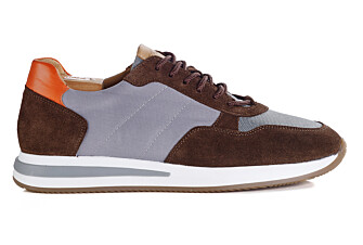 Zapatillas para hombre – Ante chocolate y gris - NIRRANDA II