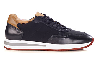Sneaker hombre en cuero negro y mesh perfil deportivo - NIRRANDA II