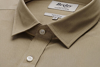 Camisa de Texturizada Algodón Beige - Cuello Francés - TILMOND
