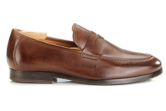 Mocasines Hombre Chocolate Patinado  - Suela de Goma - DERVIO II GOMME