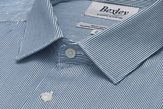 Camisa hombre a rayas verdes y blancas - DUNANT CLASSIC