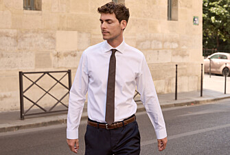 Camisa hombre blanca texturada dobby - BIAGIO