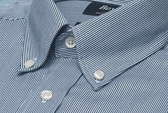 Camisa hombre rayas verdes en twill - DWIGHT
