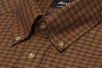 Camisa hombre franela cuadros chocolate - COLTON