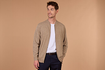 Chaqueta hombre topo jaspeado claro con cremallera - BRENNICK