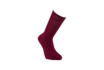 Calcetines en canale Hilo de Escocia para hombre Burdeos Rojo