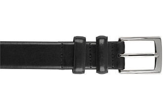 Cinturón de traje negro para hombre - RAMSGATE SILVER