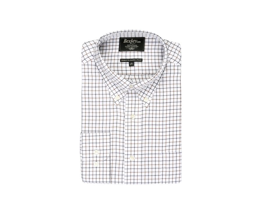 Camisa de franela a cuadros Azul y Beige - LINDSAY