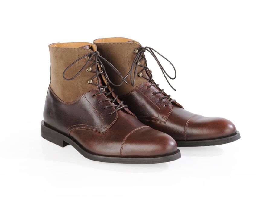 Botas Derby de hombre con cordones Chocolate granulado Irving Gomme Country  | Bexley