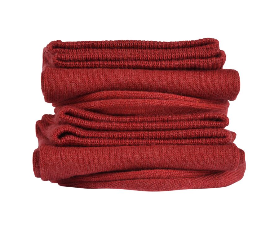 Calcetines de algodón fino para hombre Rojo moteado