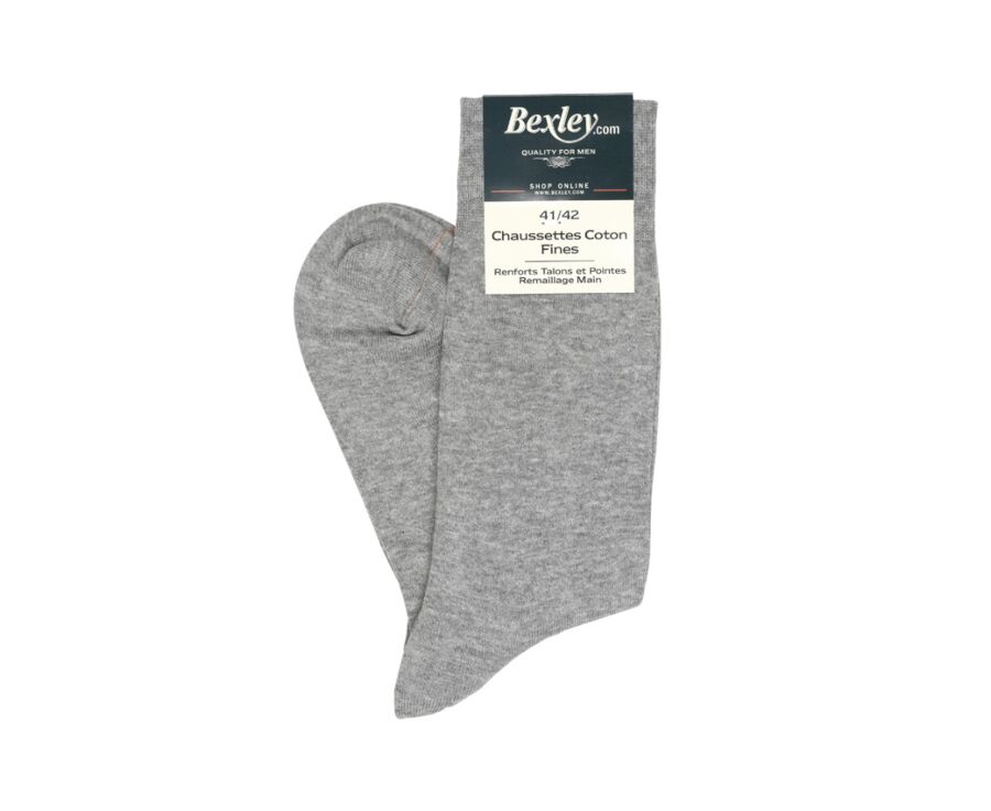 Calcetines finos de algodón para hombre Gris claro moteado