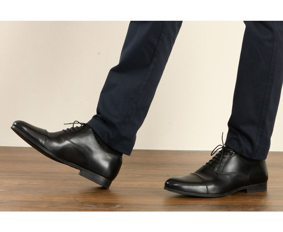 Zapato Oxford Negro para hombre Suela de caucho - LENNOX GOMME URBAN