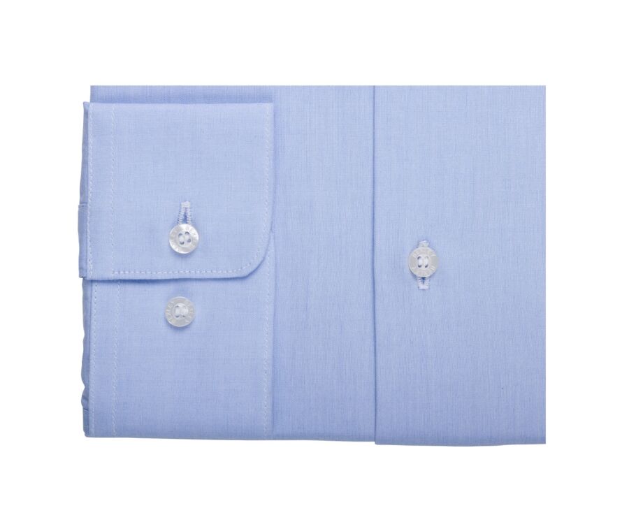 Camisa de algodón Celeste - Cuello francés - LOUIS CLASSIC