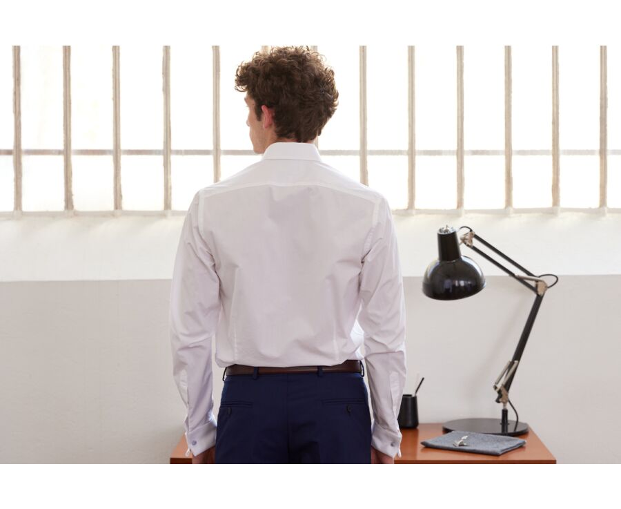 Camisa blanca con gemelos - PIETRO