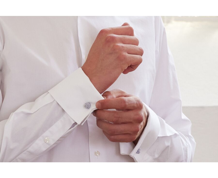 Camisa blanca con gemelos - PIETRO