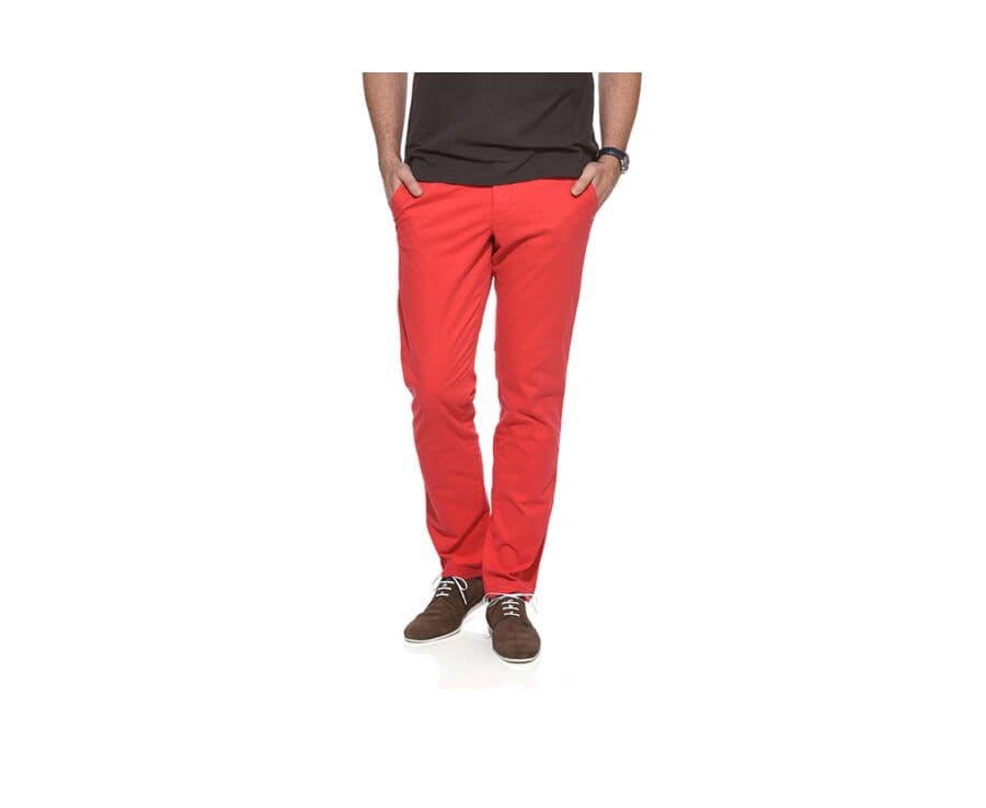Pantalón chino para hombre Rojo brillante - KYRK