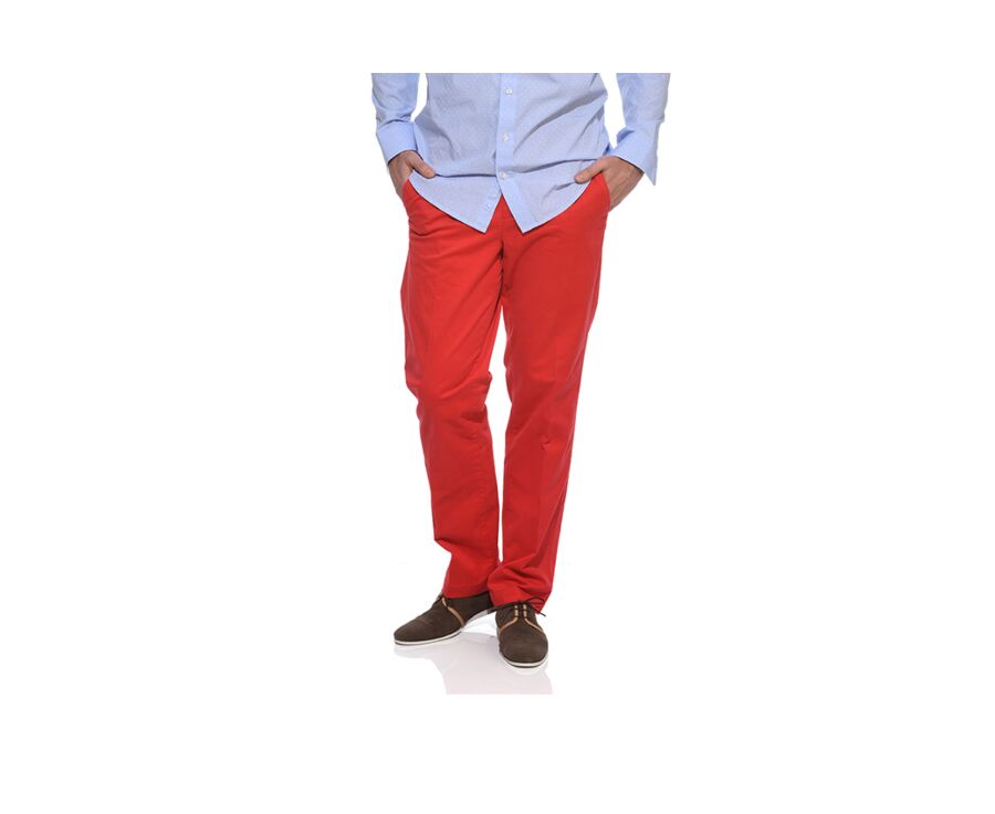 Pantalón chino para hombre Rojo brillante Jerry | Bexley