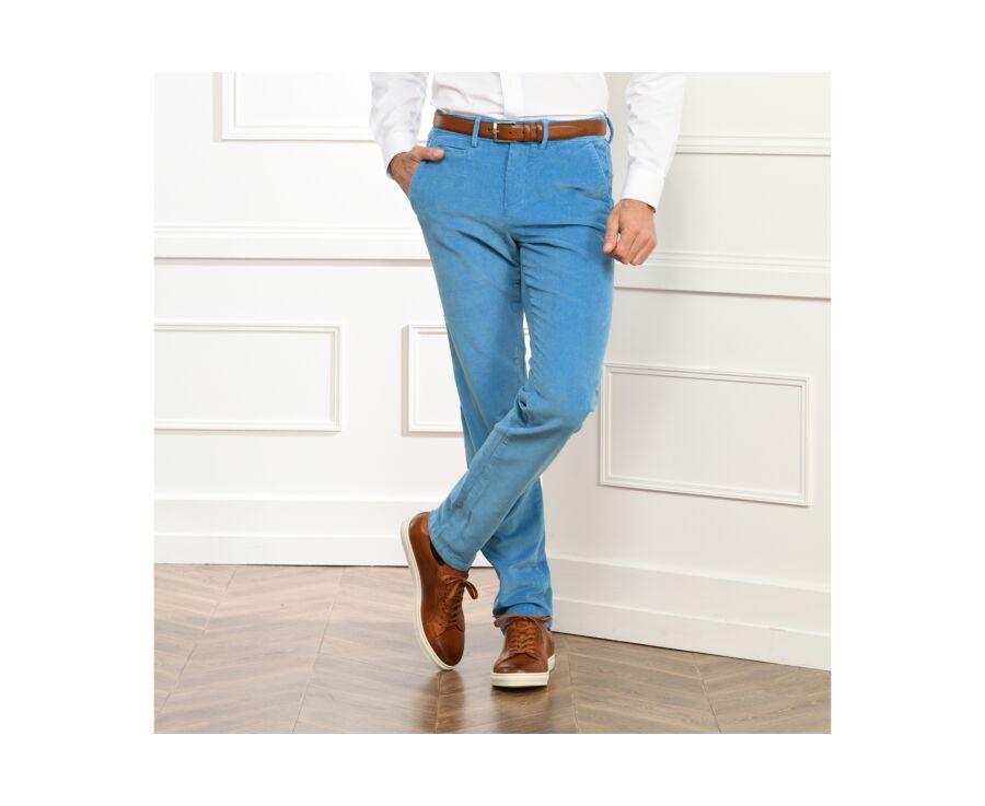 entrega Montón de Parpadeo Pantalón chino de pana para hombre Celeste Norman | Bexley
