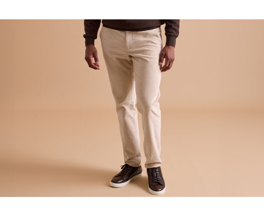 Pantalón chino de pana Crudo para hombre - NORMAN