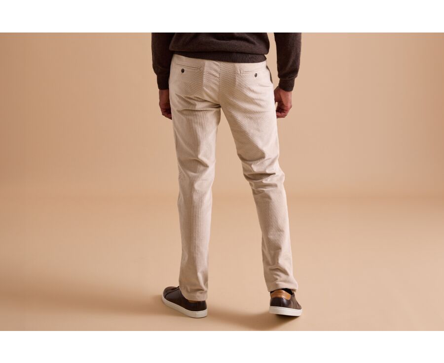 Pantalón chino de pana Crudo para hombre - NORMAN
