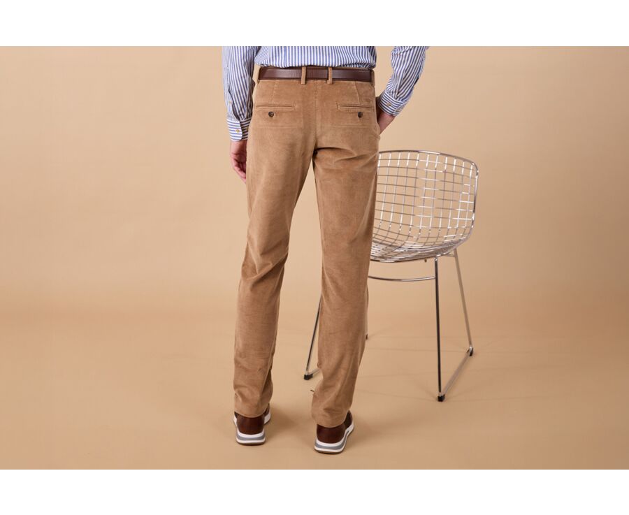 Pantalón chino de pana Camel para hombre - NORMAN