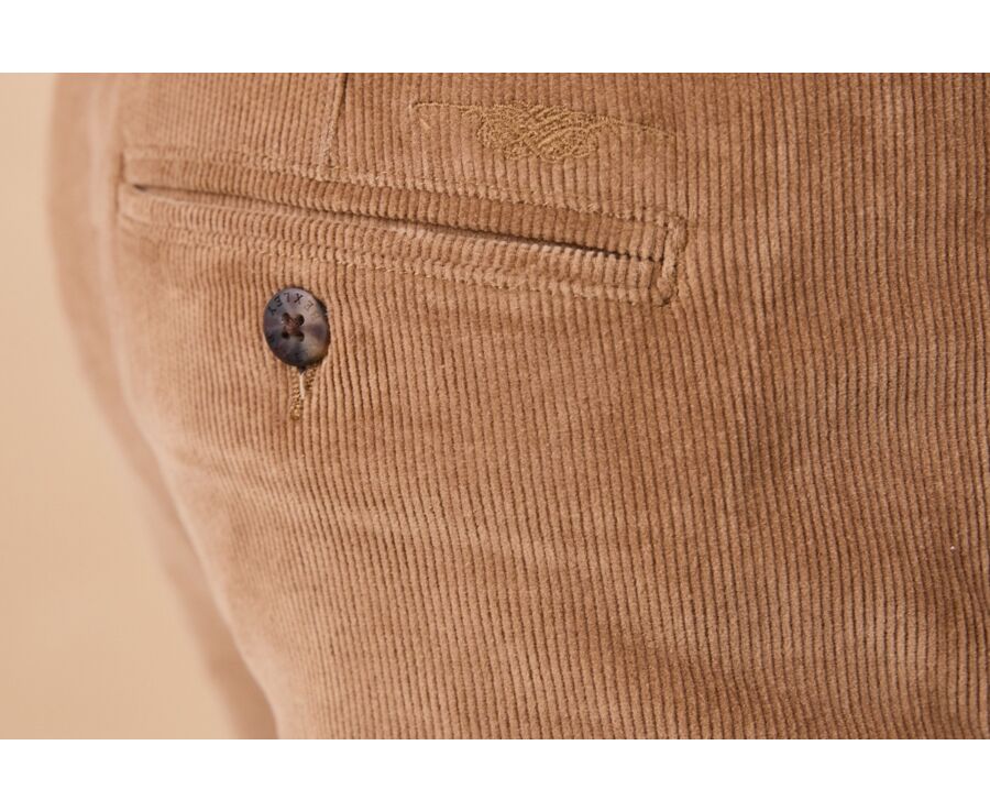 Pantalón chino de pana Camel para hombre - NORMAN
