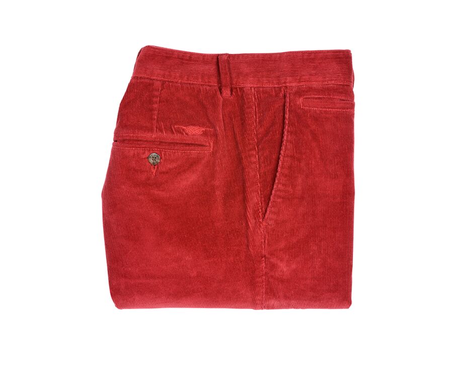 Pantalón chino de pana para hombre Rojo granate - NORMAN