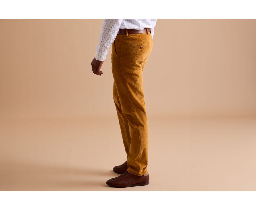 Pantalón chino de pana Mostaza para hombre - NORMAN