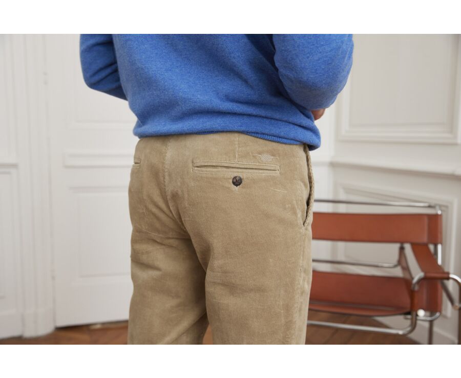 Pantalón chino de pana Aceituna Claro para hombre - NORMAN
