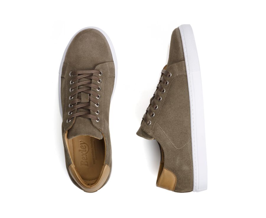 Zapatillas de piel para hombre – Ante caqui - INGLEWOOD