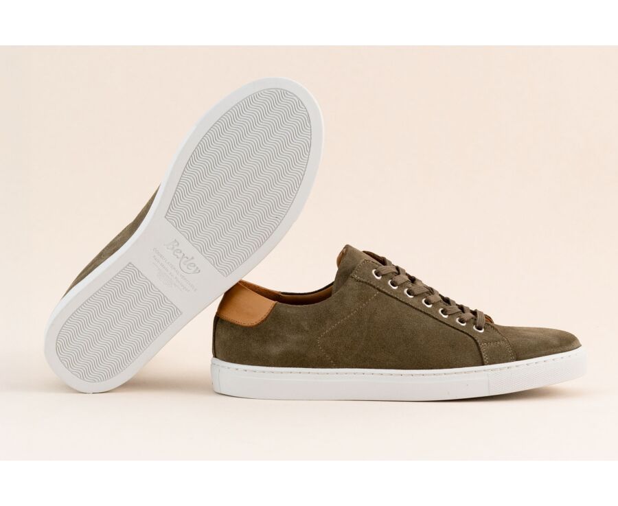 Zapatillas de piel para hombre – Ante caqui - INGLEWOOD