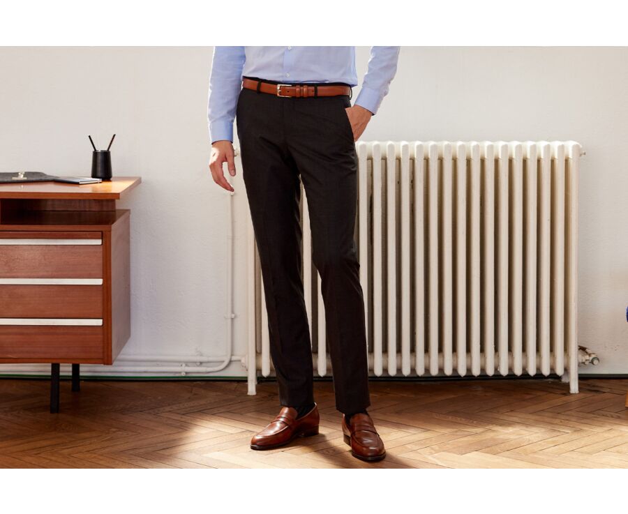 Pantalón de traje Gris antracita para hombre - LAZARE