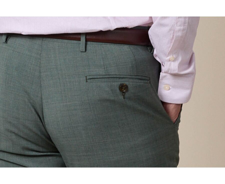 Pantalón de traje hombre Verde Tilo - LAZARE