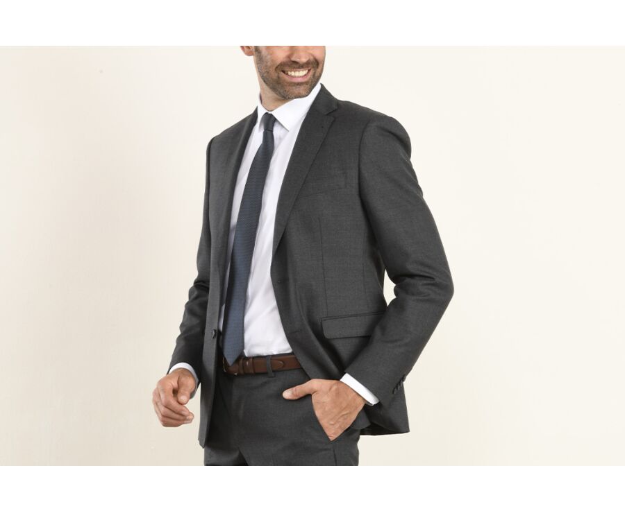 Chaqueta de traje Gris Oscuro moteado para hombre - LAZARE