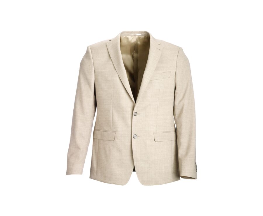 Chaqueta de traje Beige moteado para hombre - LAZARE