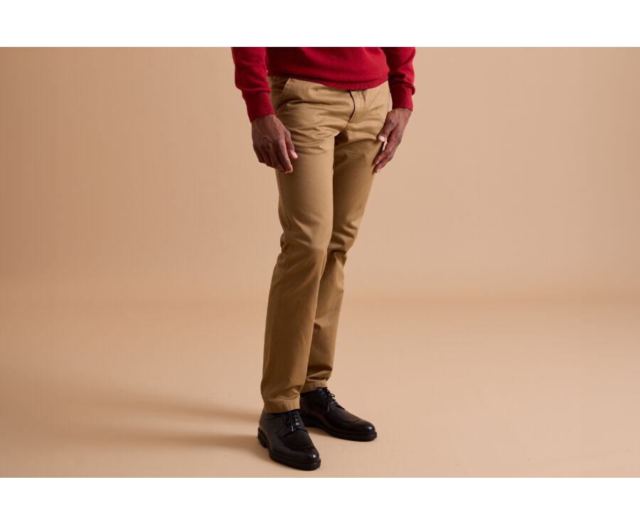 Pantalón chino para hombre Camel Oscuro - NIGEL II