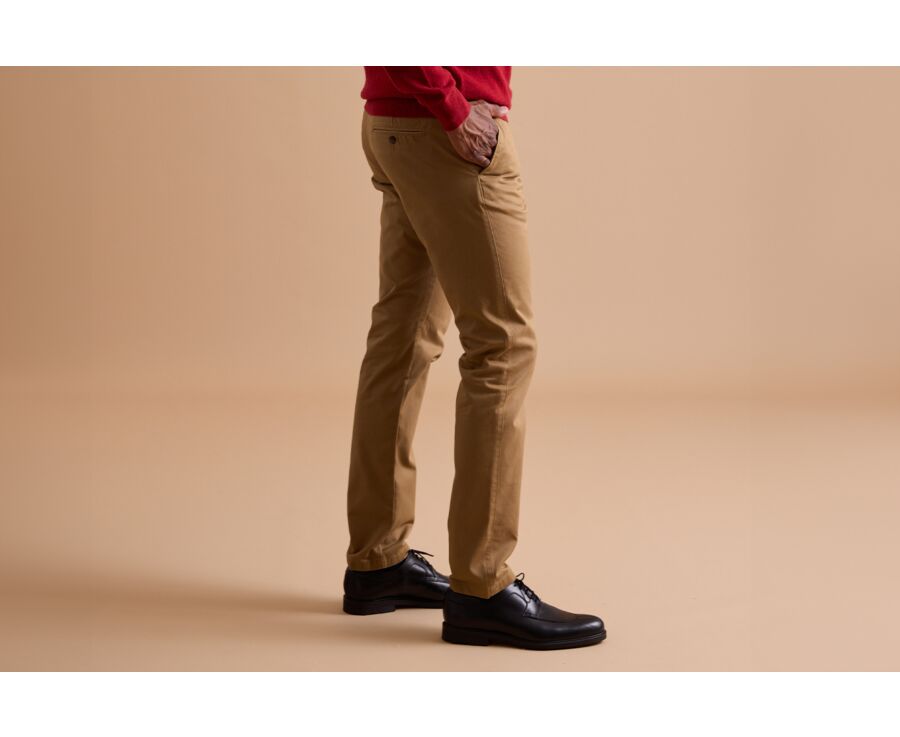 Pantalón chino para hombre Camel Oscuro - NIGEL II
