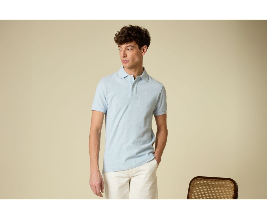 Polo Hombre Celeste moteado - ANDY II